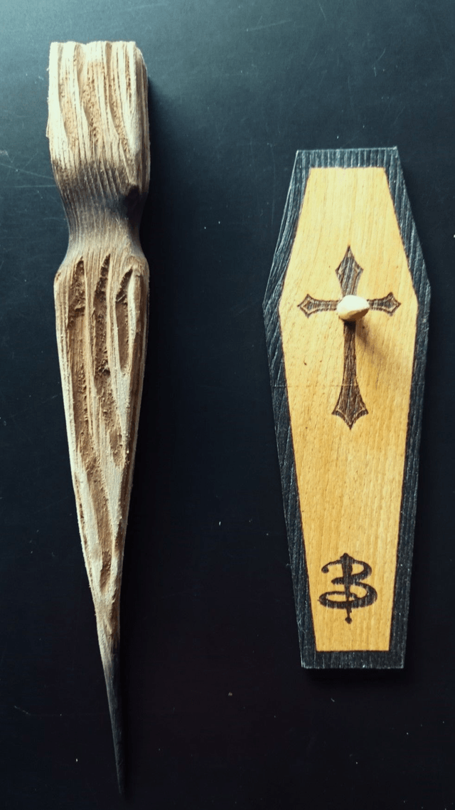 Réplique en bois du Pieu Personnel de Buffy inspiré de la série buffy the vampire slayers – l’artelier de Julien