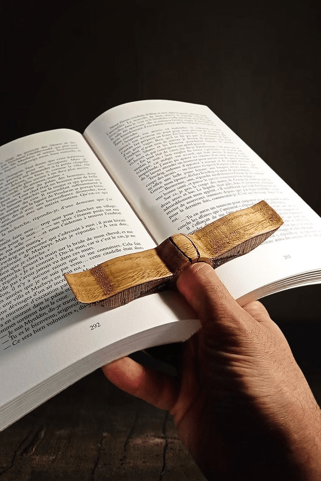 bague de lecture en bois vif d'or sur le thème Harry Potter -  par l'Artelier de julien