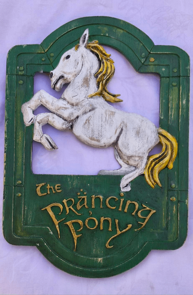 Auberge du poney fringuant sculpture recto / verso,  l'ARTelier de julien 
