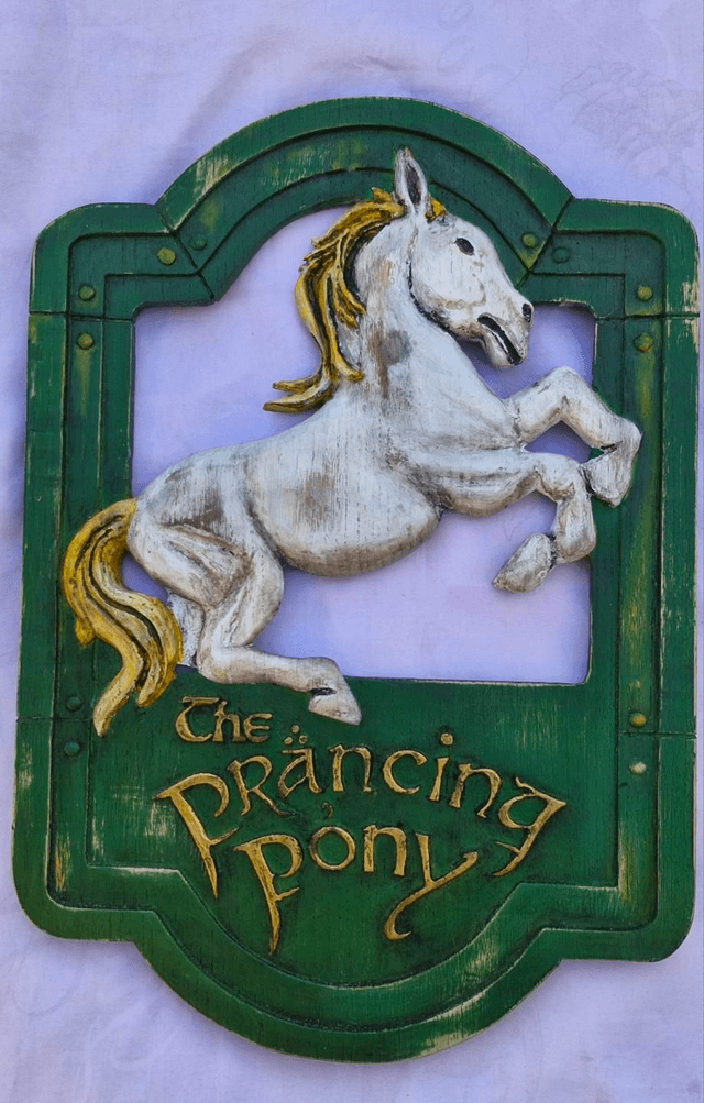 Auberge du poney fringuant sculpture recto / verso,  l'ARTelier de julien 