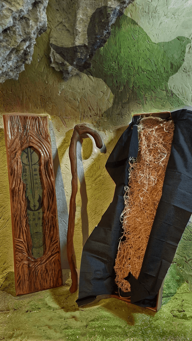 Bâton de Gimer du grand Maître Jedi dans son écrin en bois- réalisation sur commande - l&#039;ARTelier de julien