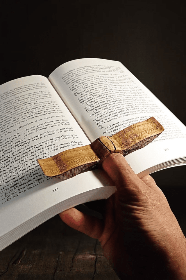 bague de lecture en bois vif d&#039;or sur le thème Harry Potter -  par l&#039;Artelier de julien